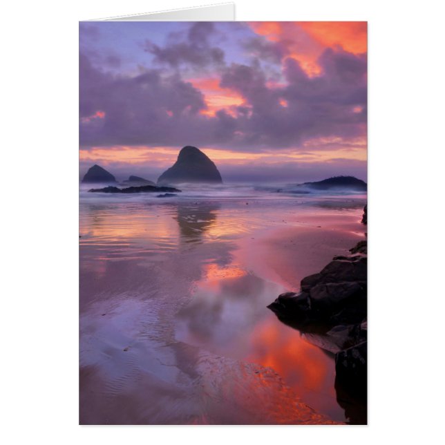 Oregon Strand und Seestacks, Sonnenuntergang (Vorne)