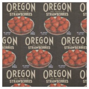 Oregon Strawberries Frucht aus den 1930er Jahren k Stoff