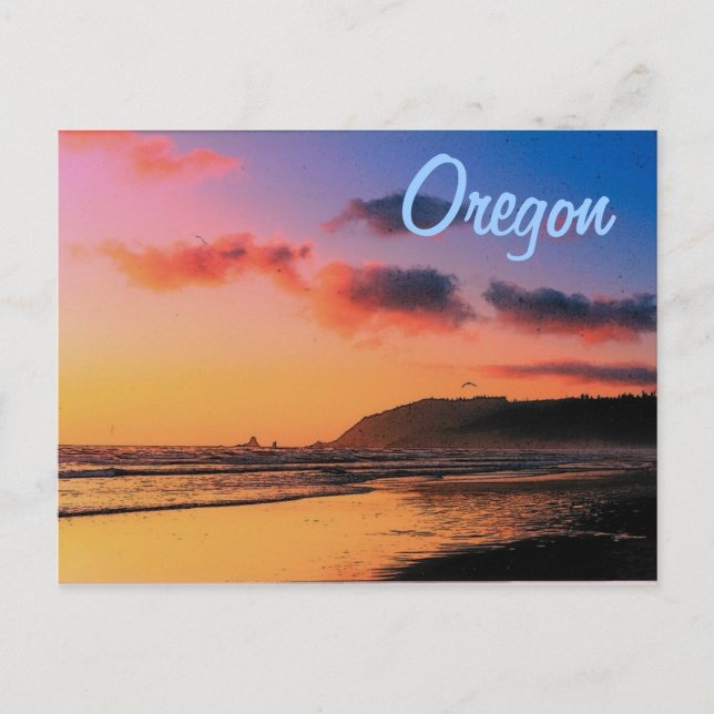 Oregon Sunset Postcard Postkarte (Vorderseite)