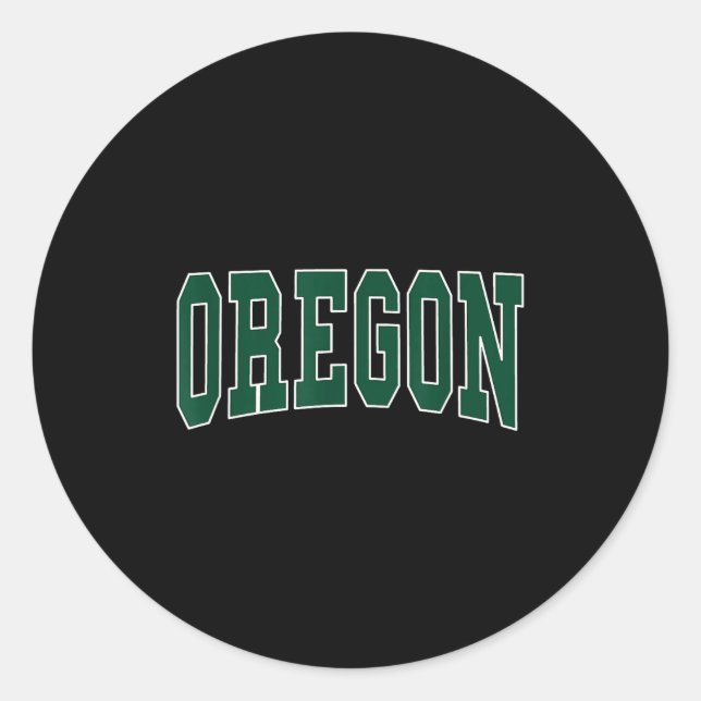 Oregon - Throwback Design - Clic  Runder Aufkleber (Vorderseite)