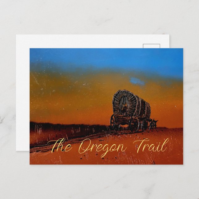 Oregon Trail Covered Wagon Postkarte (Vorne/Hinten)