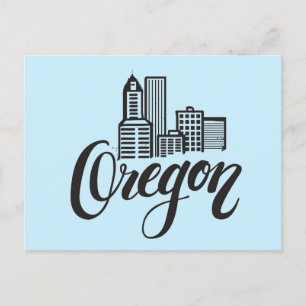 Oregon Typografie Design Postkarte
