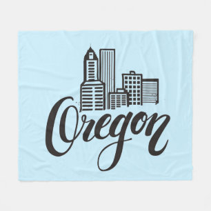 Oregon-Typografie-Entwurf Fleecedecke