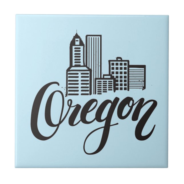 Oregon Typografie Fliese (Vorderseite)