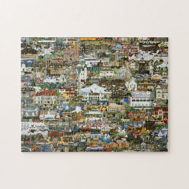 Oregon- u. Washington-Collage Puzzle (Horizontal)