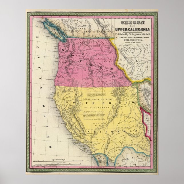 Oregon und Oberkalifornien Poster (Vorne)