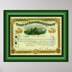 Oregon und Transcontinental Company ~ Poster
