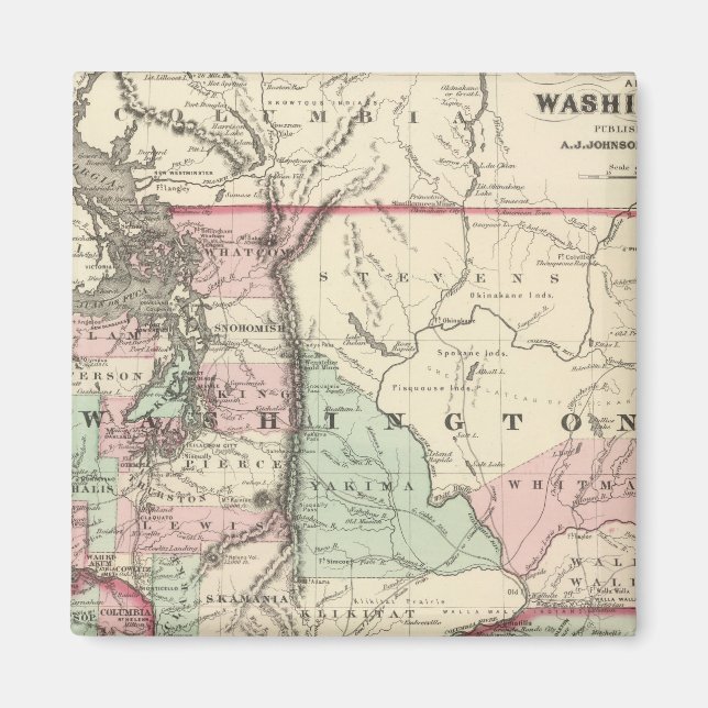 Oregon und Washington Magnet (Vorne)