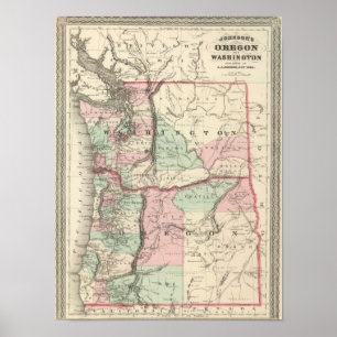 Oregon und Washington Poster