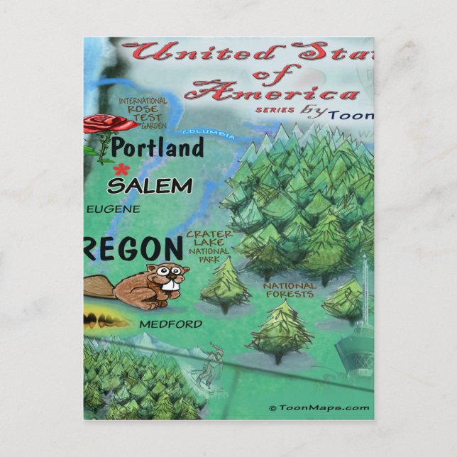 Oregon USA Card Postkarte (Vorderseite)