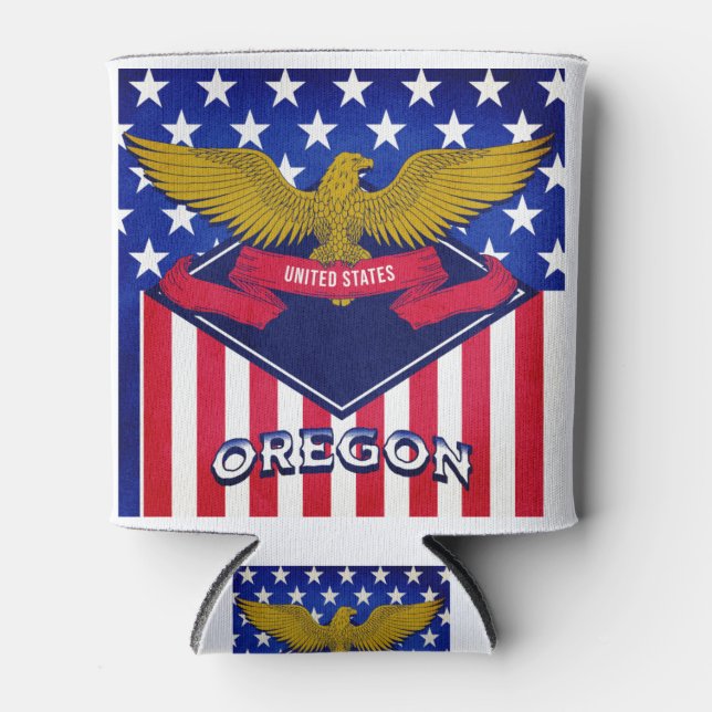 Oregon USA Flag Dosenkühler (Vorderseite)