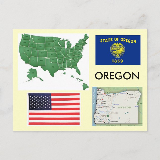 Oregon, USA Postkarte (Vorderseite)