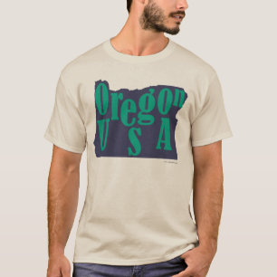 Oregon USA Staat Shape Travel T-Shirt
