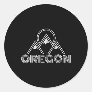 Oregon Vintag Retro Albergo Colmanicchio Runder Aufkleber