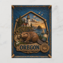 Oregon Vintage Reise Postkarte