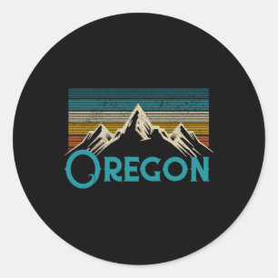 Oregon Vintage-Souvenir Runder Aufkleber
