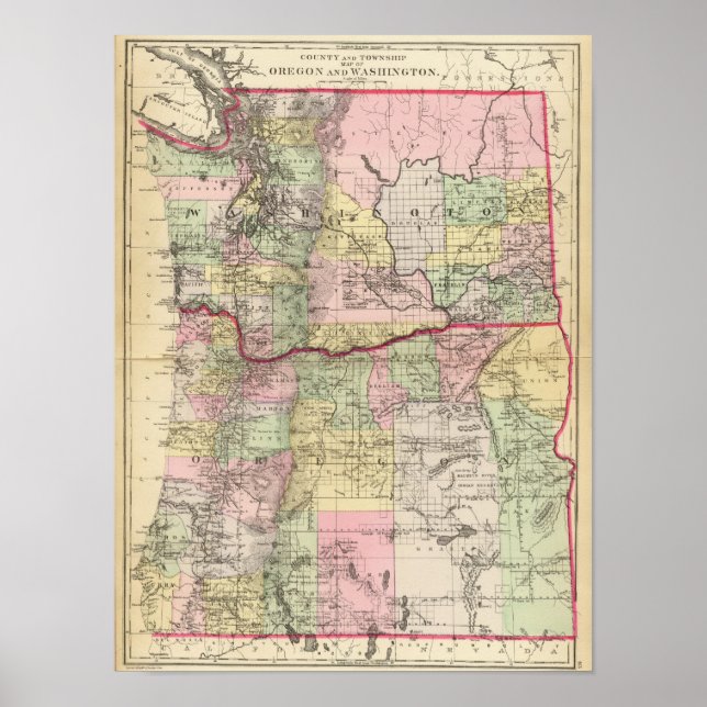 Oregon, Washington Poster (Vorne)