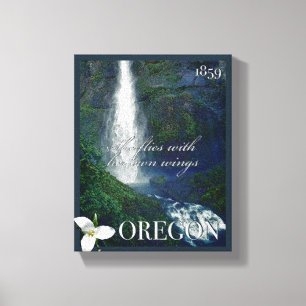 Oregon Waterfall Poster Leinwanddruck