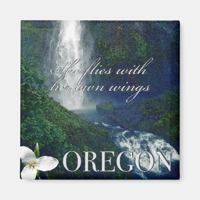 Oregon Waterfall Poster Magnet (Vorne)