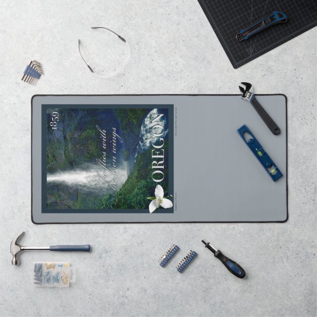 Oregon Waterfall Poster Schreibtischunterlage (Arbeitsplatz)