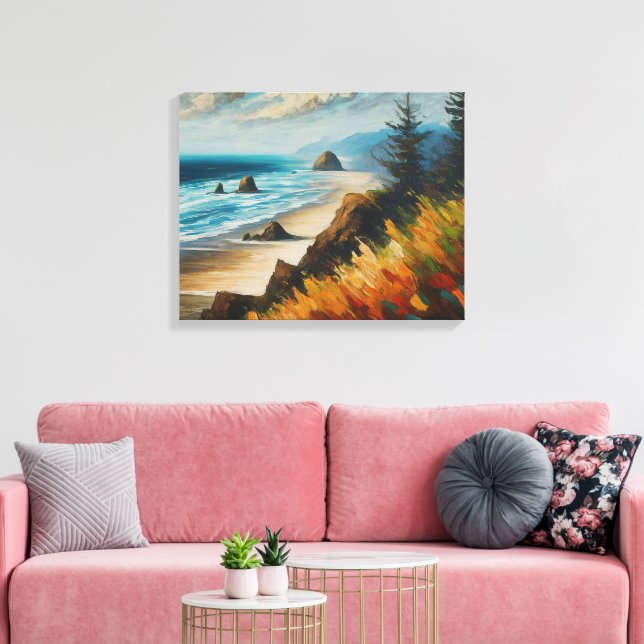 Oregon Waves Seascape Abstrakt Leinwanddruck (Insitu (Wohnzimmer))