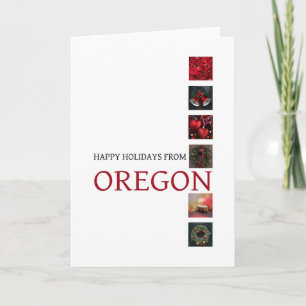 Oregon Weihnachtskarte mit Ornamenten Feiertagskarte