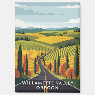 Oregon Willamette Valley Travel Magnet