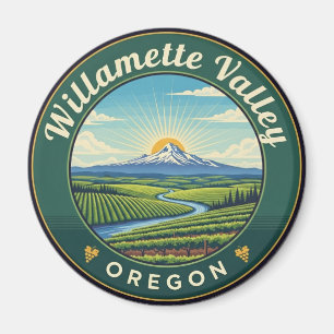 Oregon Willamette Valley Travel Magnet