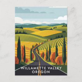 Oregon Willamette Valley Travel Postkarte