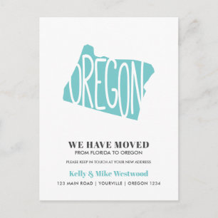 OREGON Wir haben neue Adresse Neue Zuhause verscho Postkarte