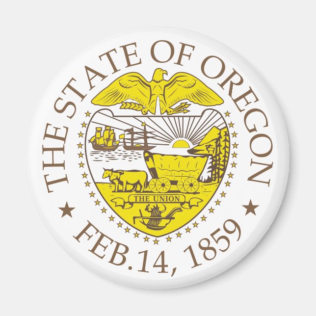 Oregon-Zeichen Magnet (Vorne)
