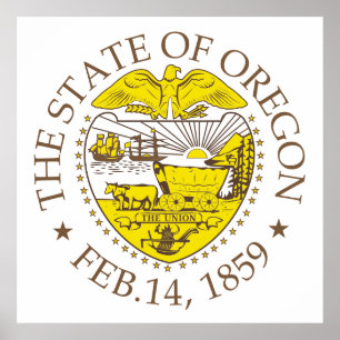 Oregon-Zeichen Poster