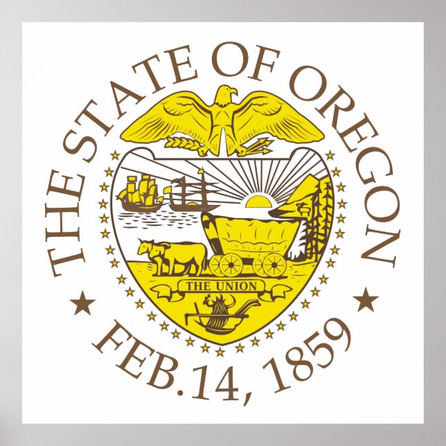 Oregon-Zeichen Poster (Vorne)
