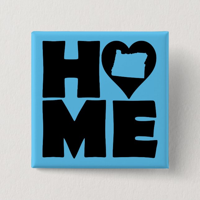 Oregon Zuhause Heart Staat Button Abzeichen Button (Vorderseite)