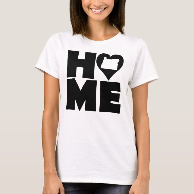 Oregon Zuhause Heart Staat T-Shirts T - Shirt (Vorderseite)