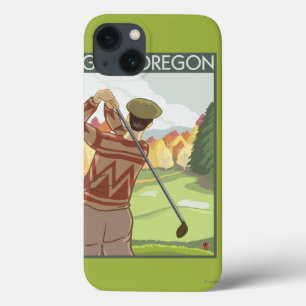 OregonGolf Scene Vintage Travel Poster Case-Mate iPhone Hülle