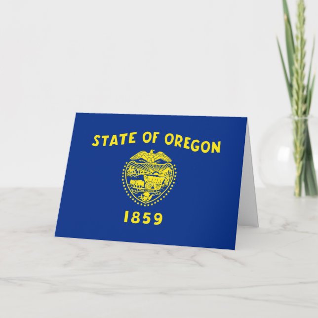 Oregonian Flag, Flag of Oregon Karte (Vorderseite)