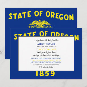 Oregonische Flagge, Flagge von Oregon Hochzeit Einladung