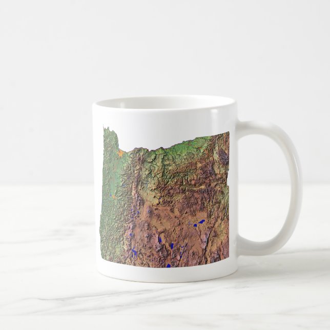 Oregonische Flagge + Karte Tasse (Rechts)
