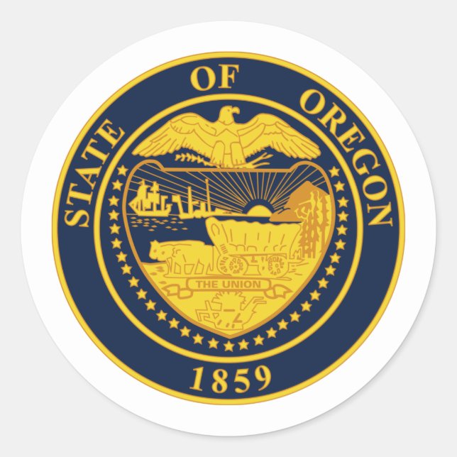 Oregonisches Siegel, Siegel Oregon Sticker (Vorderseite)