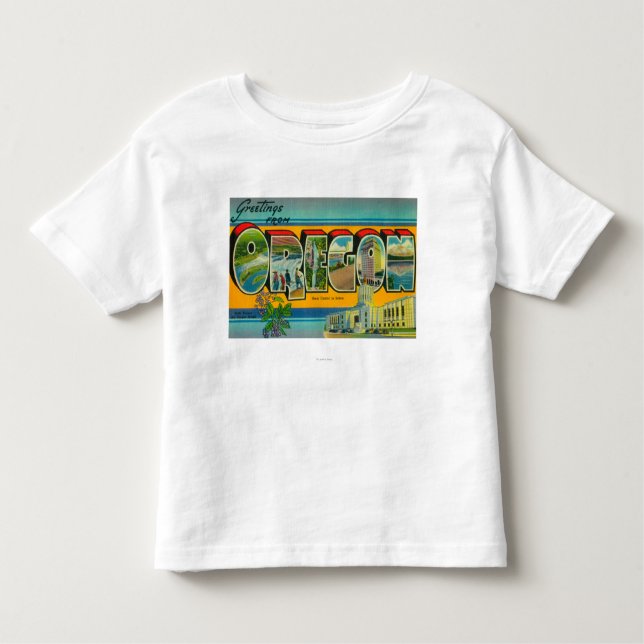 OregonLarge Buchstabe-Szenen 3 Kleinkind T-shirt (Vorderseite)