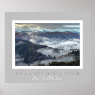 Oregons Elliott-Staats-Wald schützen allgemeines Poster