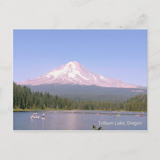 Oregon's schöner Trillium-See Postkarte (Vorderseite)