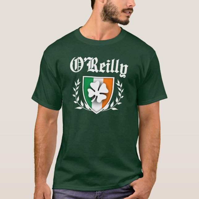 O'Reilly-Familien-Kleeblatt-Wappen T-Shirt (Vorderseite)