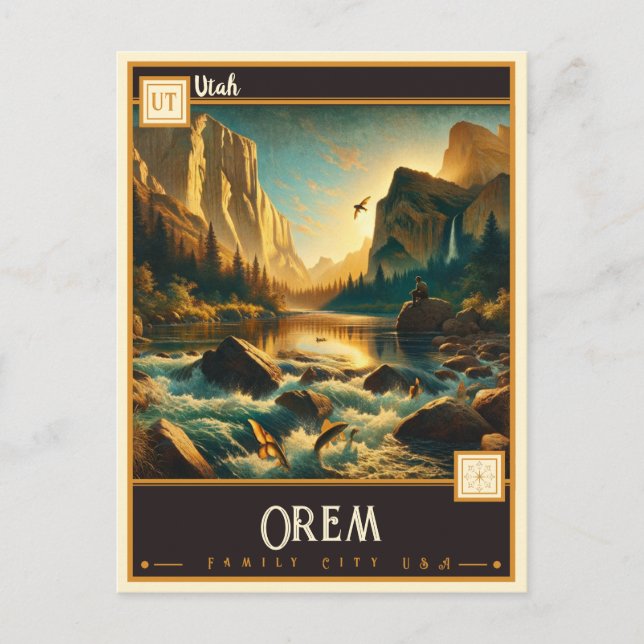 Orem, Utah | VINTAG Postkarte (Vorderseite)