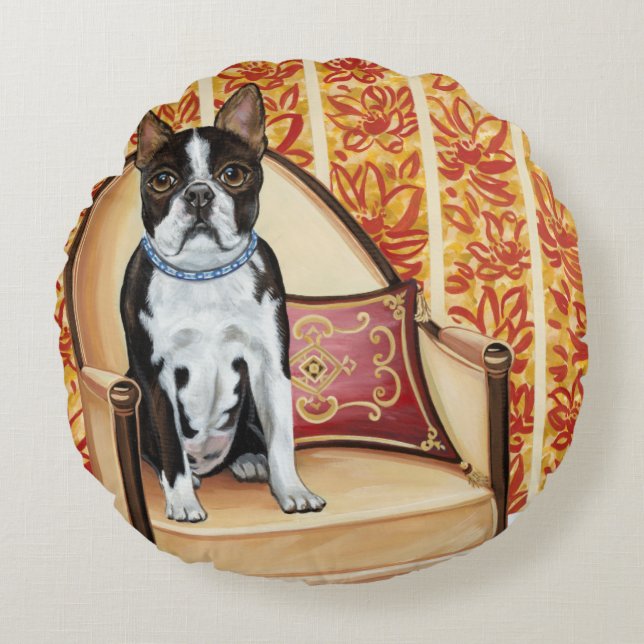 Oreo Cookie Boston Rundes Kissen (Vorderseite)