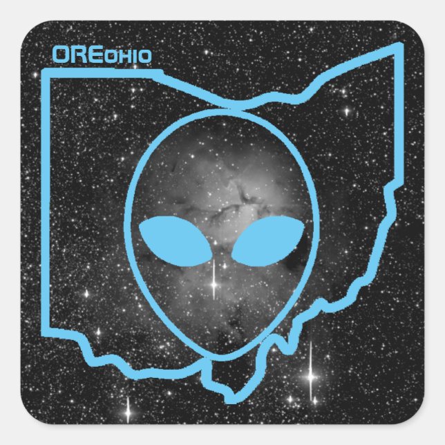 OREohio-Logo Quadratischer Aufkleber (Vorderseite)