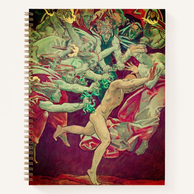 Orestes & Furies Dark Academia Notebook Notizbuch (Vorderseite)