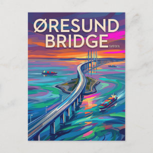 ORESUND-BRÜCKE Schweden Postkarte