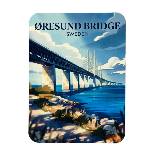 Øresundbrücke Schweden Magnet (Vertikal)